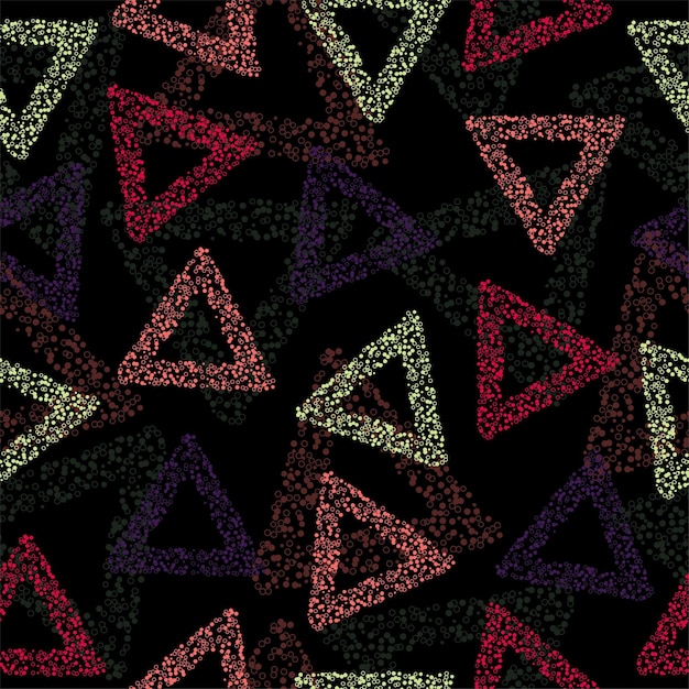 Rainbow color triangle seamless pattern vector eps 10