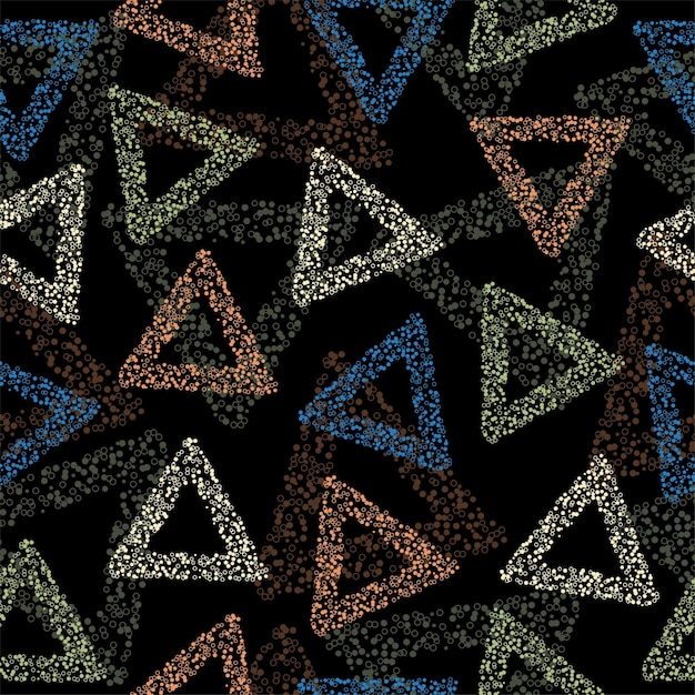 rainbow color triangle seamless pattern vector eps 10