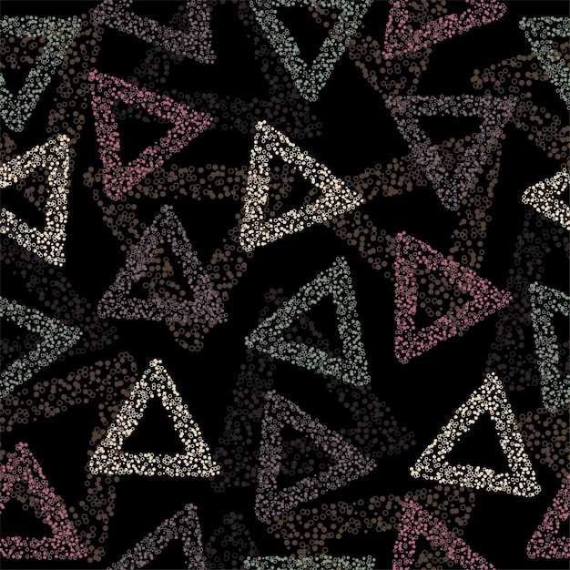 Rainbow color triangle seamless pattern vector eps 10