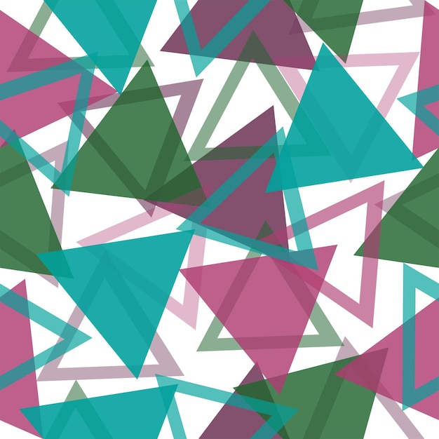 Rainbow color triangle seamless pattern