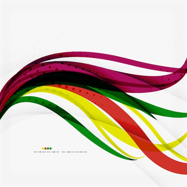 Rainbow color wave stripes