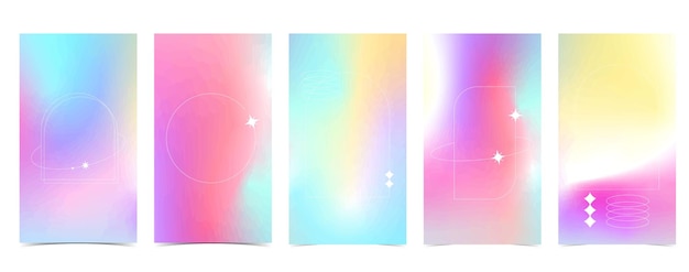 Rainbow gradient for social media background