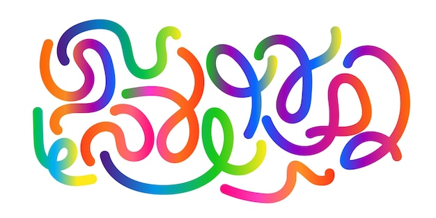Rainbow Lines Abstract