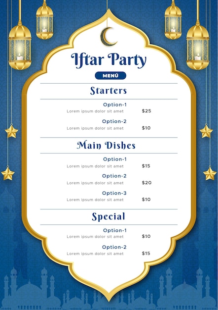 Ramadan kareem party print template