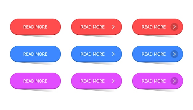 read more colorful modern 3d button set