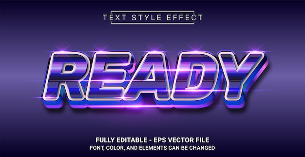 ready text style effect editable graphic text template