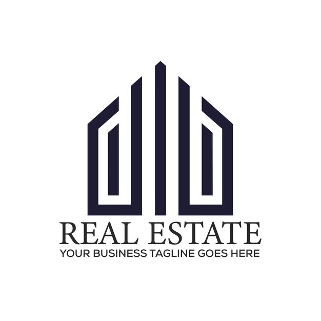 Real estate logo design with creative modern concept premium vector