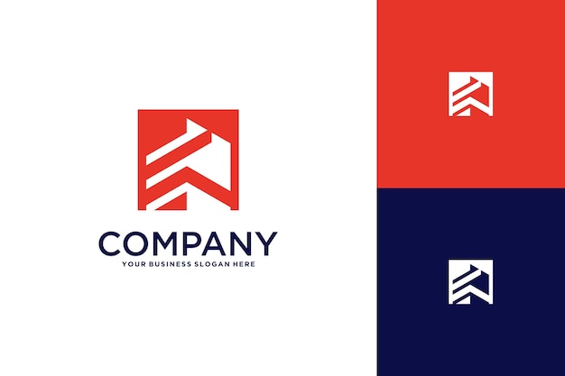 real estate logo design with house and building