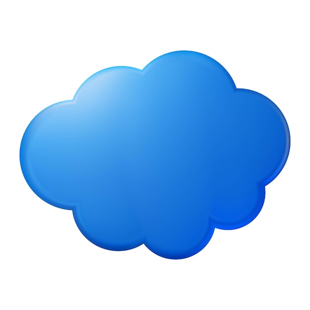 Realistic blue cloud in pop art style for print and advertising Vector illustration
