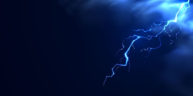 Realistic gradient lightning composition background