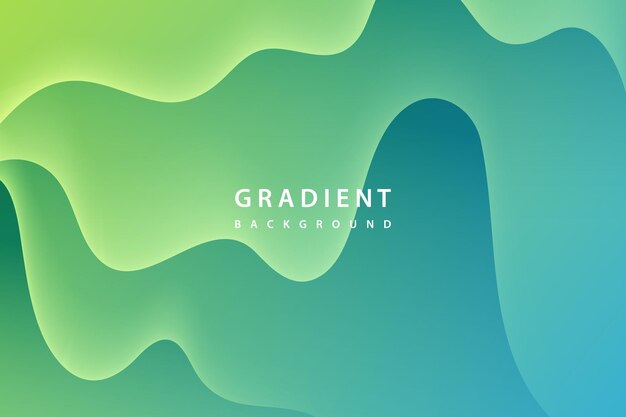 realistic green gradation fluid abstract background