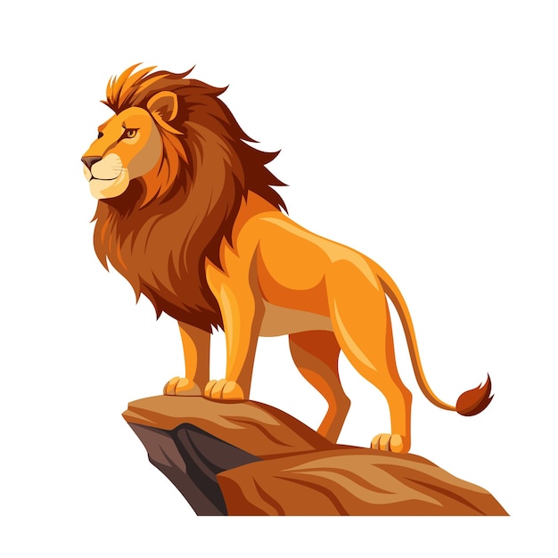 realistic lion vector illustration concept