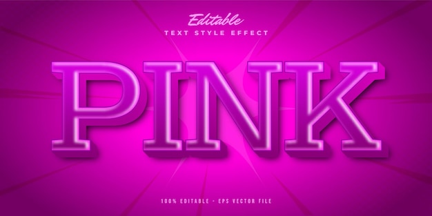 Realistic pink 3D Bold Text Effect