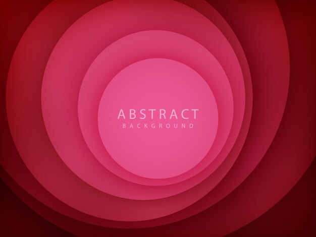 realistic stacked pink circle shape modern abstract background
