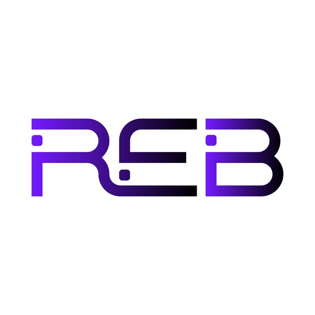 reb logo abstract typography simple modern minimal vector design