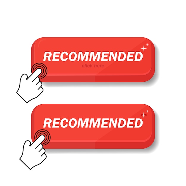 recommended icon is red. i recommend a click for the client. i recommend the linear mark with a day's push of a finger. sign the brand recommended. the best tag for a great brand.