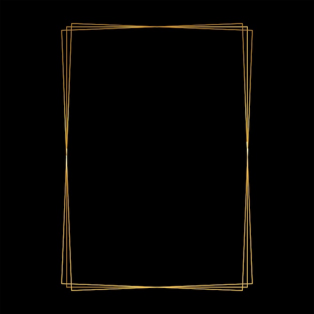 Rectangle golden islamic frame border text box banner