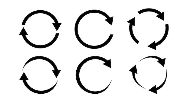recycled eco vector icon set