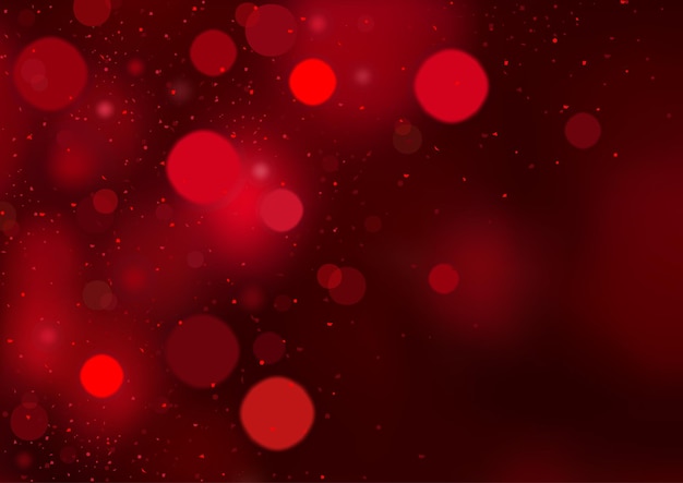 Red Abstract Blurred Background with Flying Dust and Light Effects