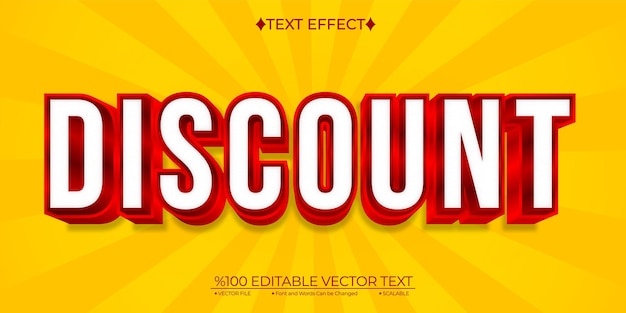 Red and Yellow Editable Vector 3D Text Effect