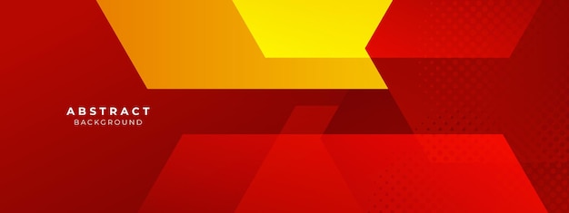 Red and yellow geometric shapes abstract modern technology background design Vector abstract graphic presentation design banner pattern wallpaper background web template