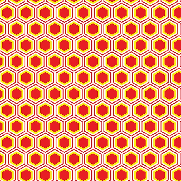 red and yellow pattern on a yellow background