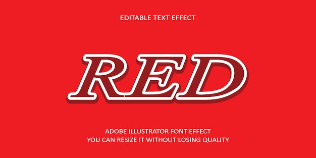 Red Editable Text Effect With Redish Background