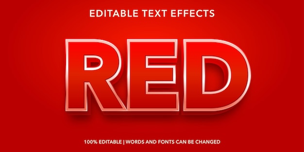 Red Editable Text Effect