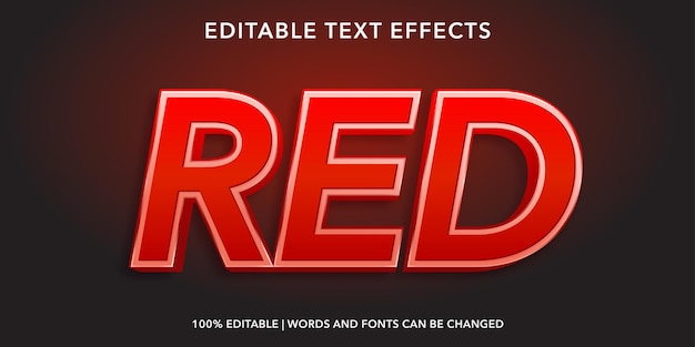 red editable text effect