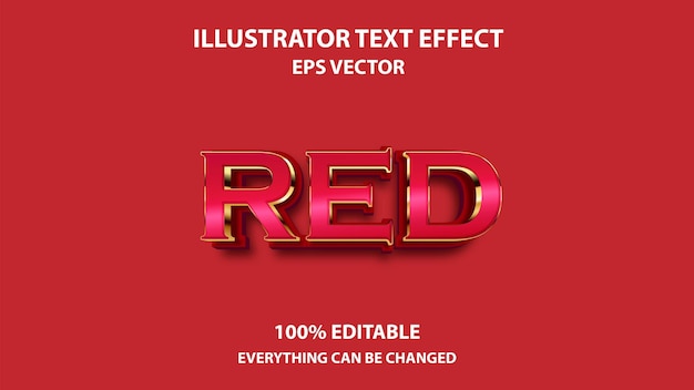 RED EDITABLE TEXT EFFECT