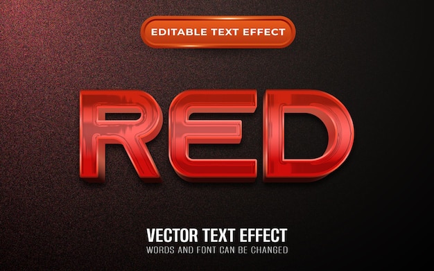 red editable text effect