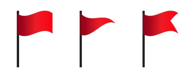 Red flag icon Vector illustration
