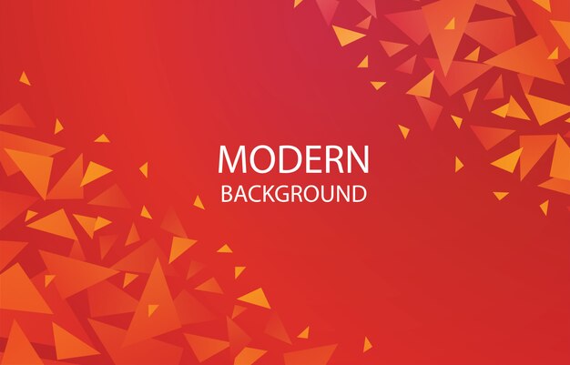 Red Geometric Abstract Background Triangle Composition Shape