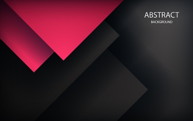 Red geometric triangle vector background overlap layer on black space background design