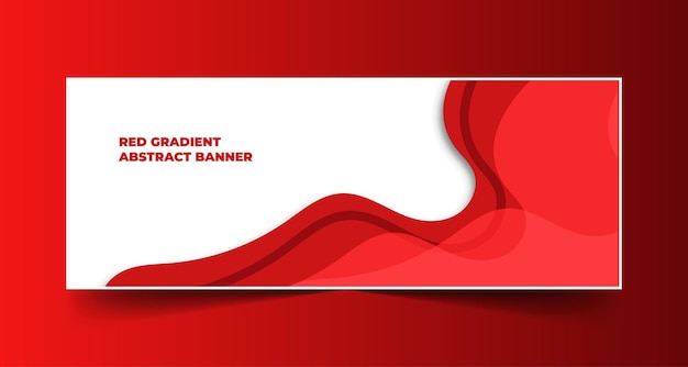 red gradient abstract banner template
