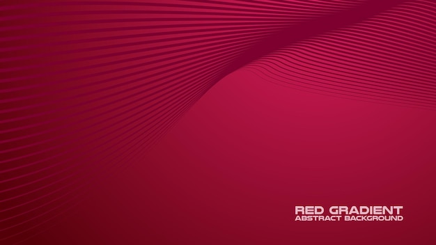 Red gradient with curve line abstract background for backdrop or presentation