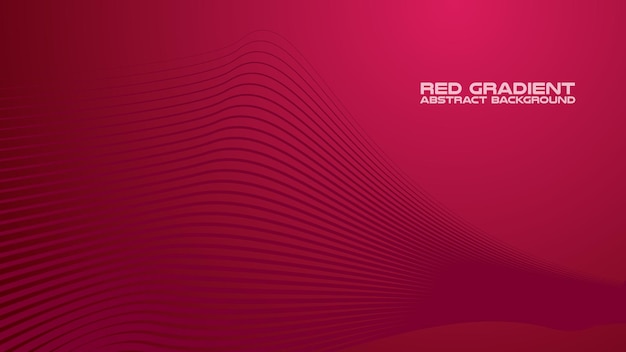 Red gradient with curve line abstract background for backdrop or presentation