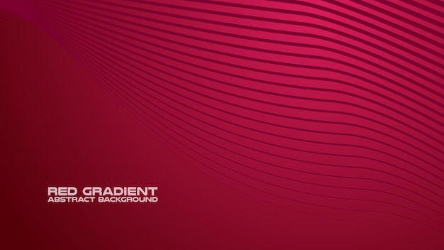 Red gradient with curve line abstract background for backdrop or presentation