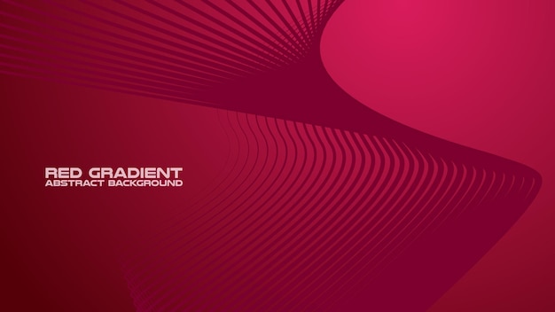 Red gradient with curve line abstract background for backdrop or presentation