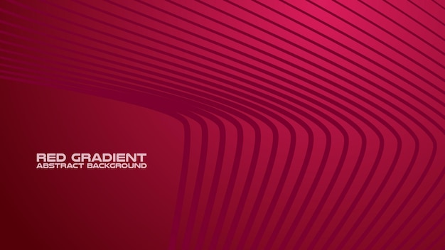 Red gradient with curve line abstract background for backdrop or presentation
