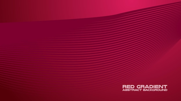 Red gradient with curve line abstract background for backdrop or presentation