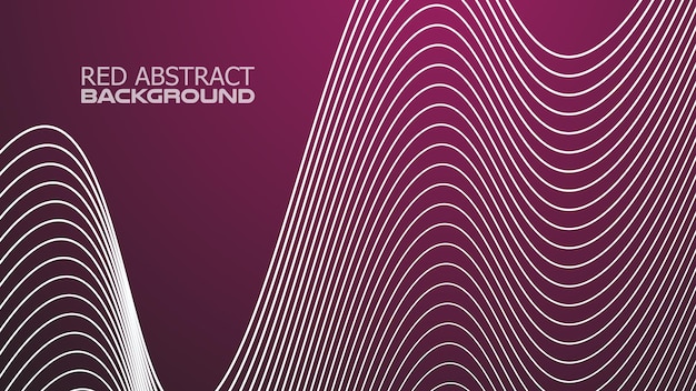 Red gradient with curve line abstract background vector image