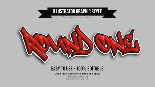 red graffiti modern editable text effect