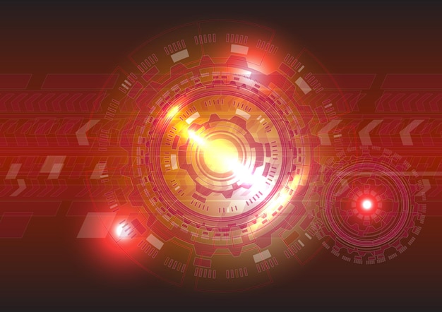 red light neon abstract hitech background futuristic interface virtual reality technology screen