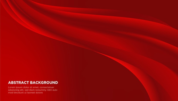 Red luxury silk fabric background or wallpaper with copy space