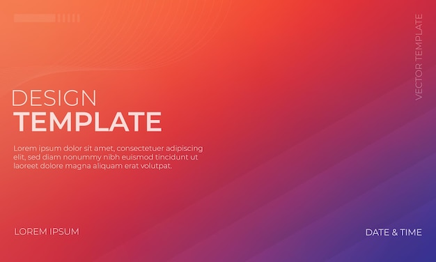 Red Orange and Indigo Gradient Vector Illustration with Grainy Texture