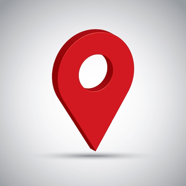 red pin with a white dot