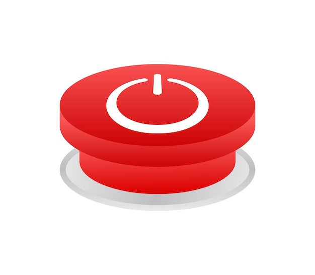 Red Power button On Off icons Start power button Vector stock illustration