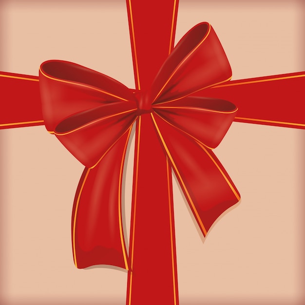 Red ribbon bowtie decoration