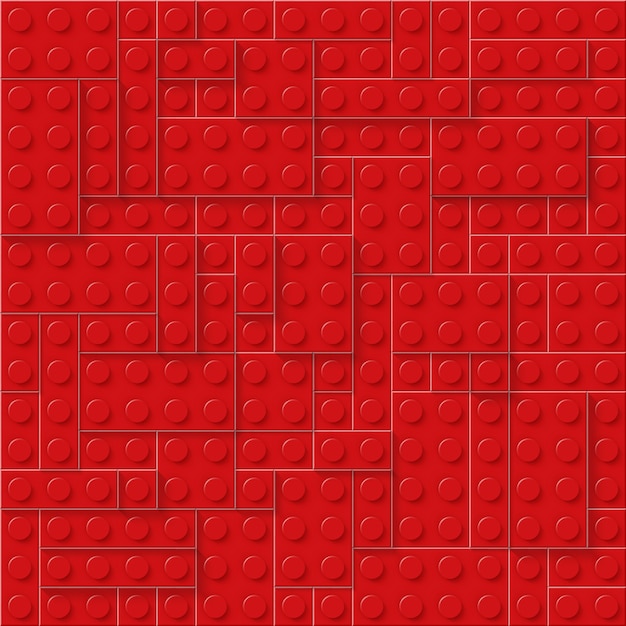 Red seamless plastic construction plate. Background